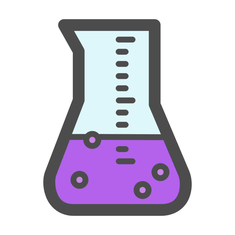 OnlineLabels Clip Art Science Beaker Purple